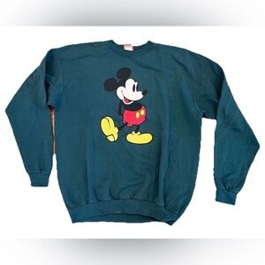 Vintage Disney Mickey Mouse Sweatshirt Sweater Crew Adult Large 80s 90s Designs
